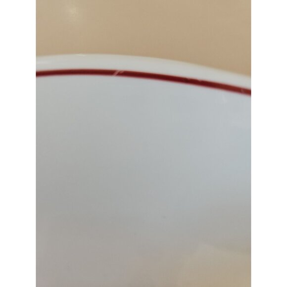 Corelle Burgandy Rose Oval Serving Platter 12 1/4" red purple stripe rim - Picture 10 of 10